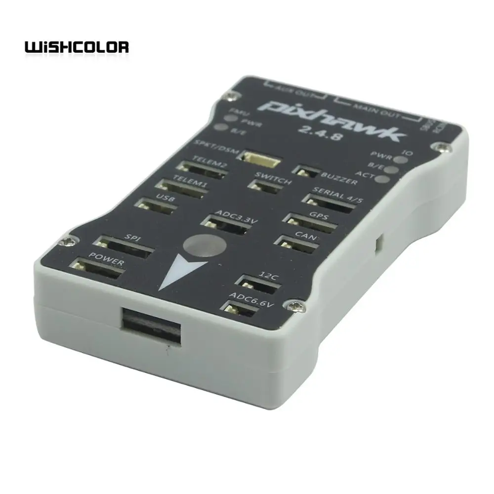 Контроллер полета Pixhawk PX4 2.4.8 32 бит интегрирует PX4FMU + PX4IO с Чехол и tf картой для