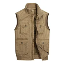 Осень и Новинка зимы Стиль жилет Для Мужчин's Повседневное на открытом воздухе с воротником-стойкой и стиральная Рыбалка Photographical жилет Для Мужчин's 2933