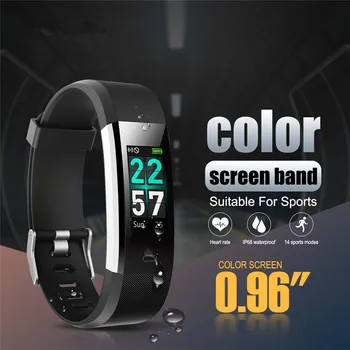 

ID115 Pro Color Screen Smart Bracelet Sports Pedometer Watch Fitness Running Walking Tracker Heart Rate Pedometer Smart Band