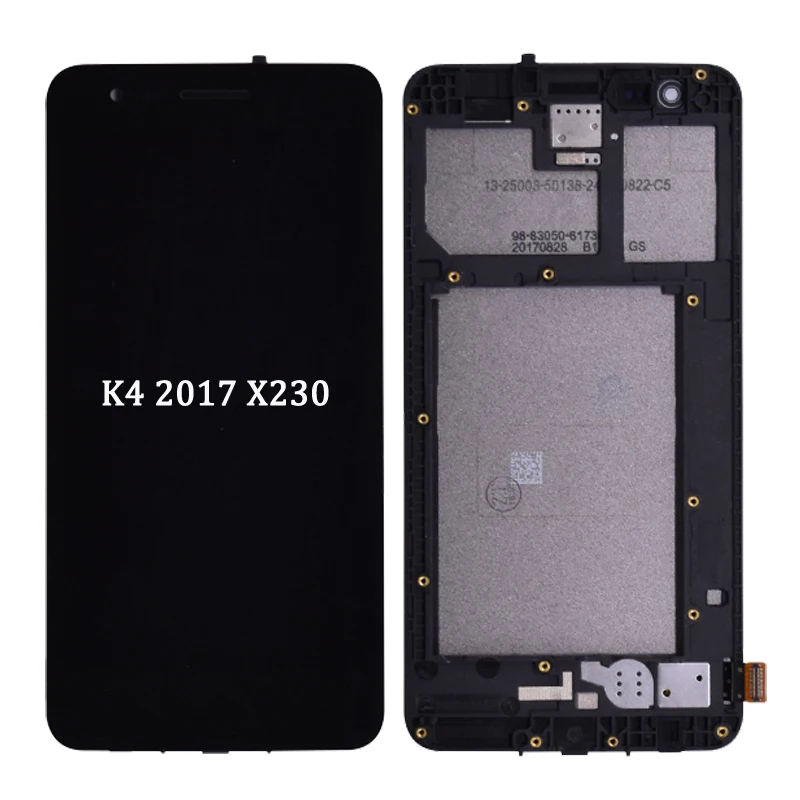 Kopen ORIGINELE Voor LG K4 2017X230 Lcd Touch Screen Digitizer met Frame Assembly of LCD Geen frame voor k4 2017X230 gratis schip