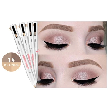 

4 In 1 Eyebrow Pencil Waterproof Drawing Eye Brow Pencil Long Lasting Easy Color Eyebrow Pen Women Makeup Cosmetic Tool