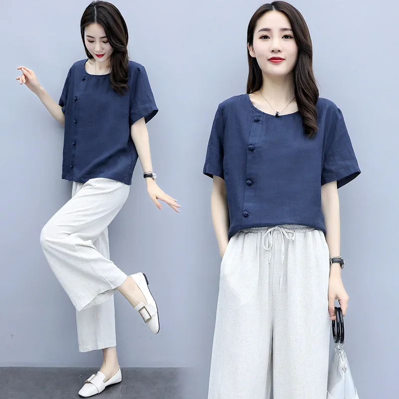 

Set/Suit Skirt 2019 Summer Crew Neck Fashion Casual Elegant Short Sleeve Simple Versatile Set