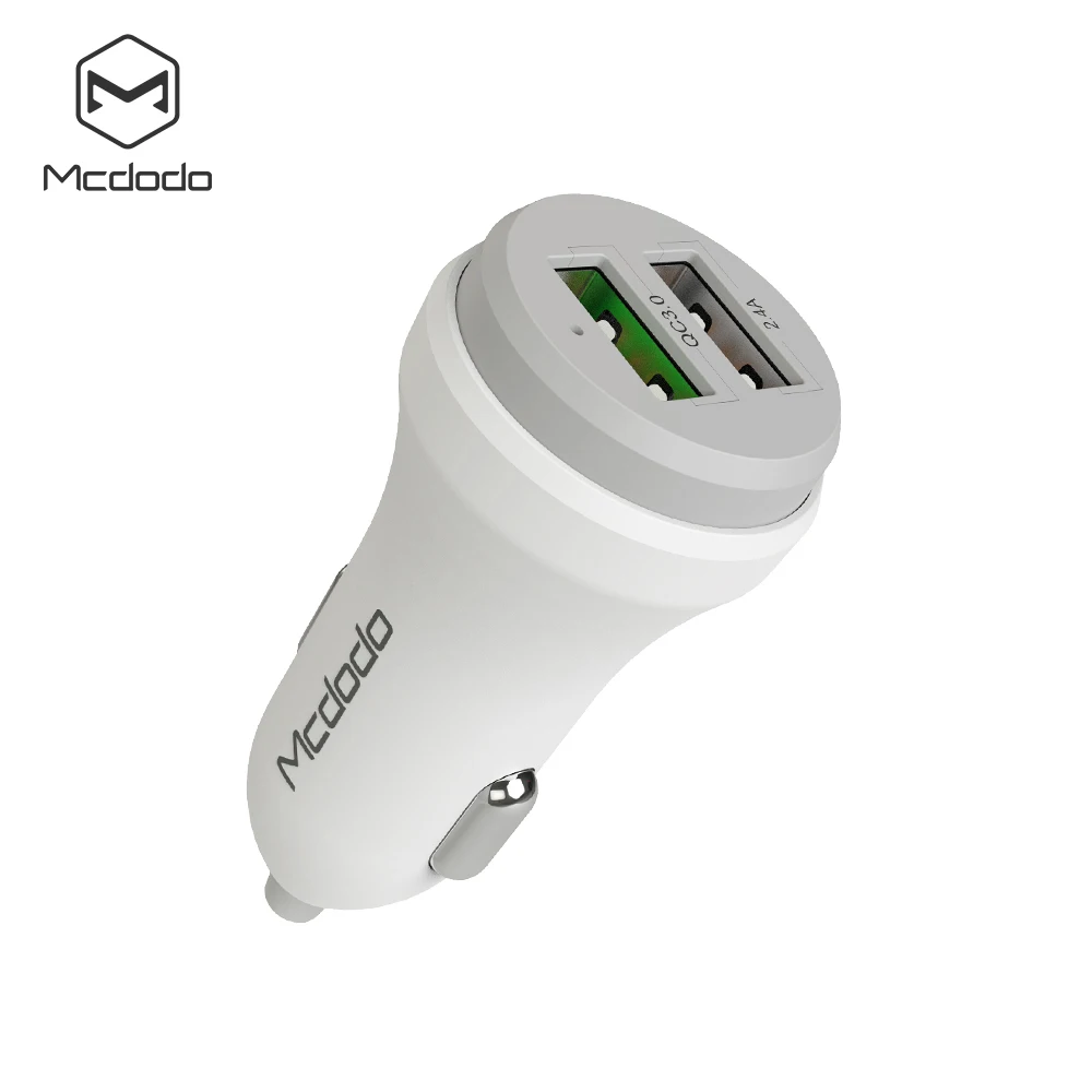 MCDODO автомобильное USB зарядное устройство Quick QC 3 0 для мобильного телефона 2 порта