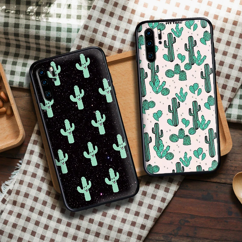 Силиконовый чехол для телефона для huawei Y6 Y7 Y9 Prime Коврики 10 20 Pro 2 3 4 Lite Nova 2i 3i 5i Coque кактус