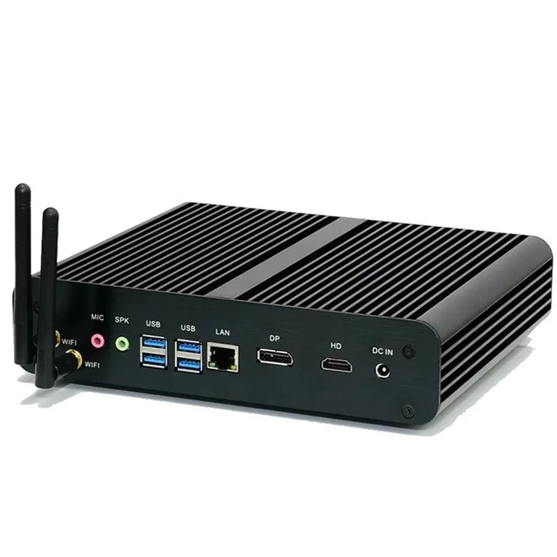 Мини-ПК 7-го поколения без вентилятора настольный компьютер с Windows 10 Intel Core I7 7500U DDR4