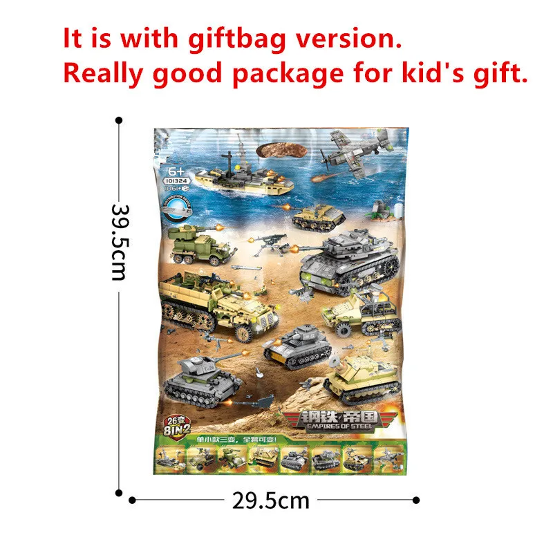 Buy 1061Pcs Military Technic Iron Empire Tank LegoINGs Building Blocks Sets Weapon War Chariot Creator Army WW2 Soldiers Bricks Toys