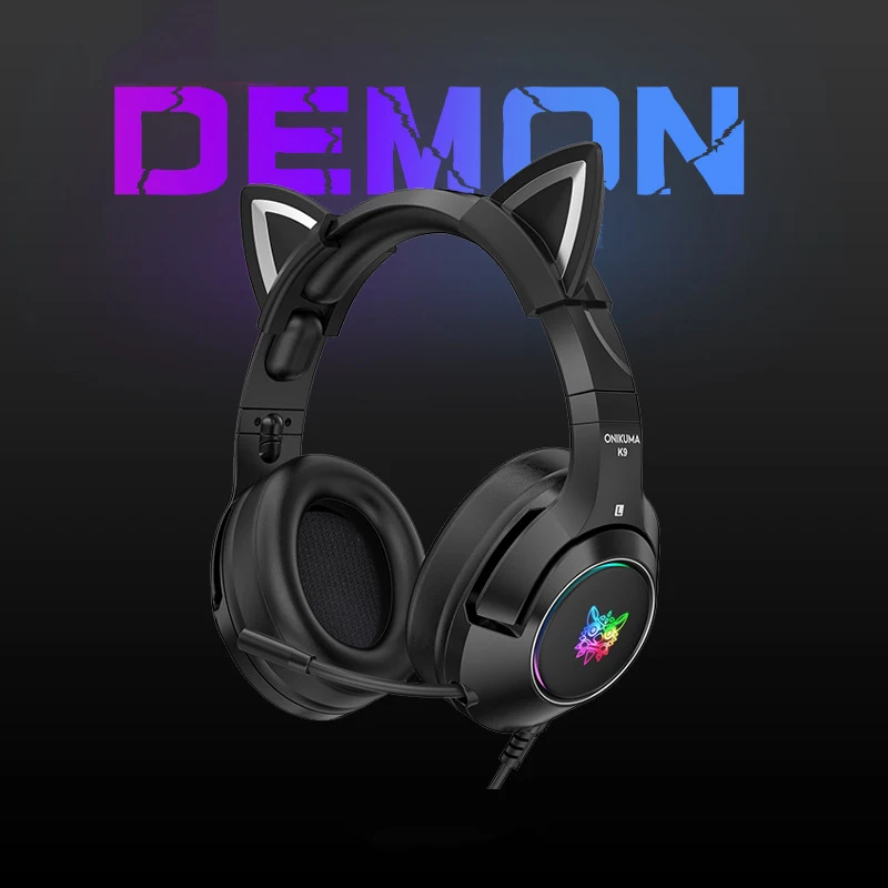 Wired headset Cat Ear Gaming helmets 