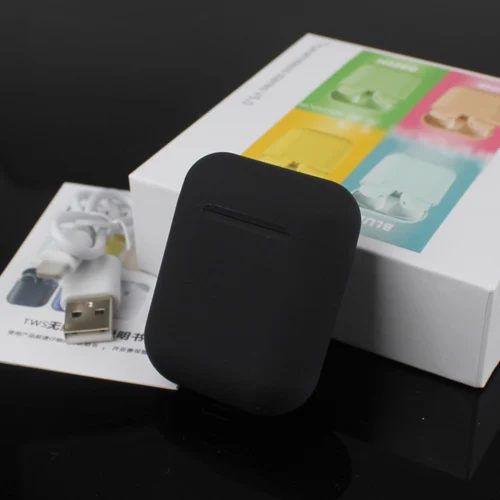 Maca12-Black I12 tws Bluetooth наушники матовые беспроводные наушники автоматическое подключение портативные наушники Спортивная гарнитура Музыка для всех смартфонов - Цвет: Maca12-Black