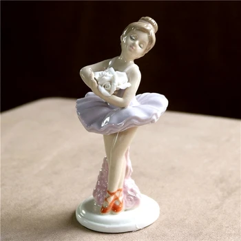 

Porcelain Ballerina Miniature Ceramic Ballet Dancing Figure Decor Craft Adornment Gift for Girlfriend Art Collection Performer