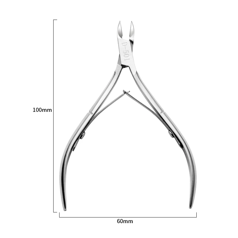 Кусачки для кутикулы ножницы резак для удаления омертвевшей кожи клипер плоскогубцы триммер для ног из нержавеющей стали Маникюр Педикюр инструмент для ухода за ногтями - Цвет: Long silver