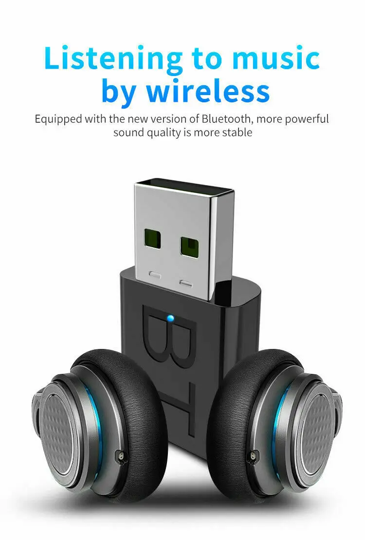 2 в 1 USB Bluetooth 5,0 передатчик приемник AUX аудио адаптер для ТВ/ПК/автомобиля USB гаджеты
