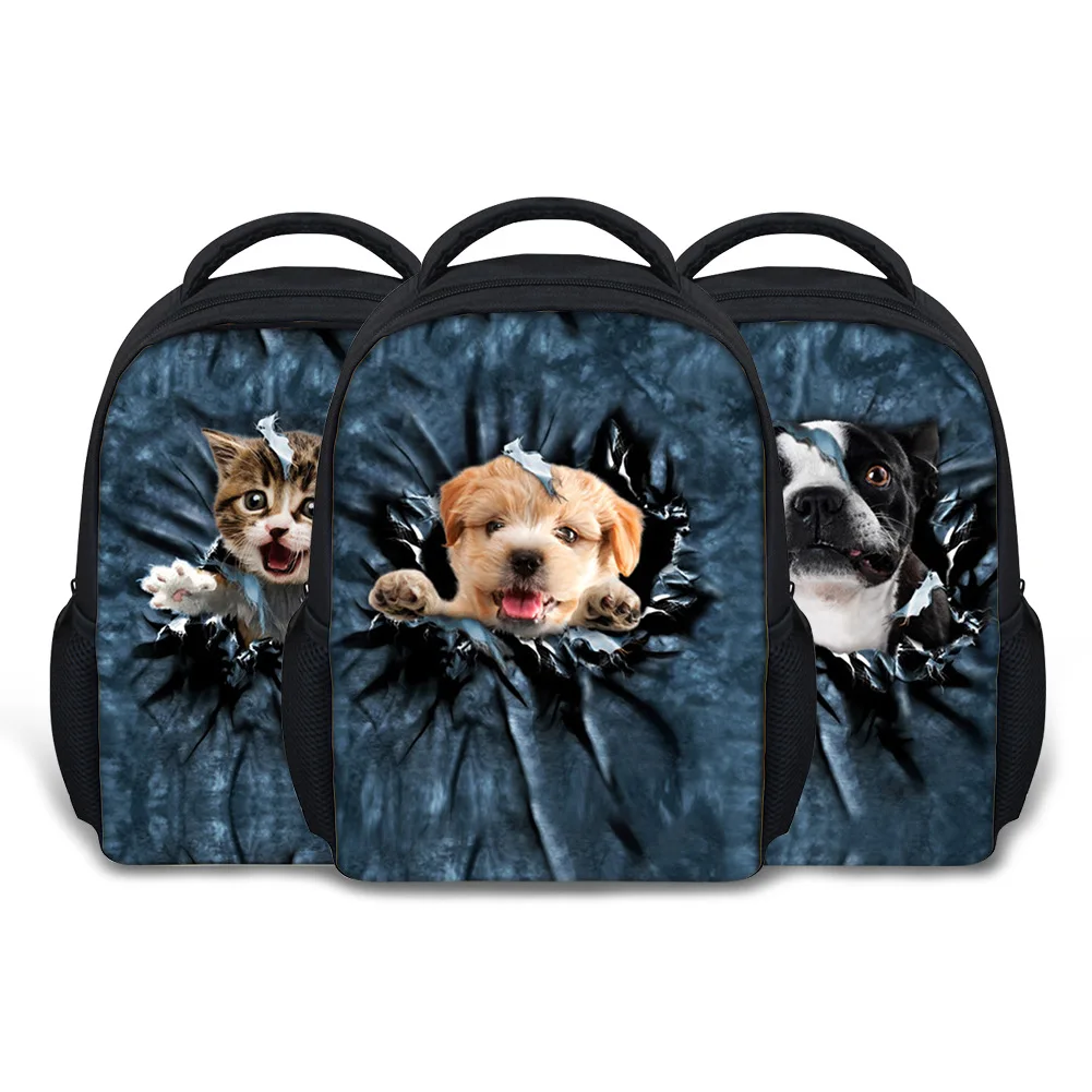 

2018 3D Model Cowboy CHILDREN'S School Bags Cowboy Cat CHILDREN'S Backpack Cowboy Animal Series Backpack