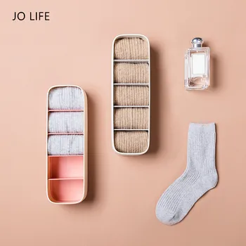 

JO LIFE Plastic Separate Underwear Panties Storage Box Drawer Closet Container Socks Storage Organizer
