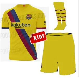19, 20, Детский комплект, Barcaed Jersey soccer La Liga, детский костюм+ носки, SUAREZ COUTINHO ARTHUR DE LIGT DE JONG barelonaea, Детская футболка - Цвет: kids