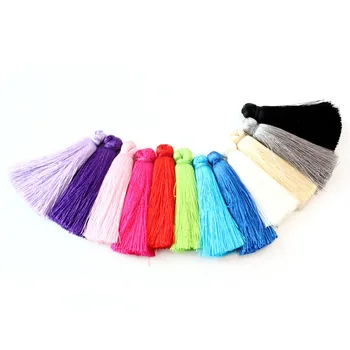 

12pcs/lot 60mm Mixed Small Cotton Satin Silk Fringe Brush Tassels for Dangle Earrings Pendant Necklace DIY Jewelry Making