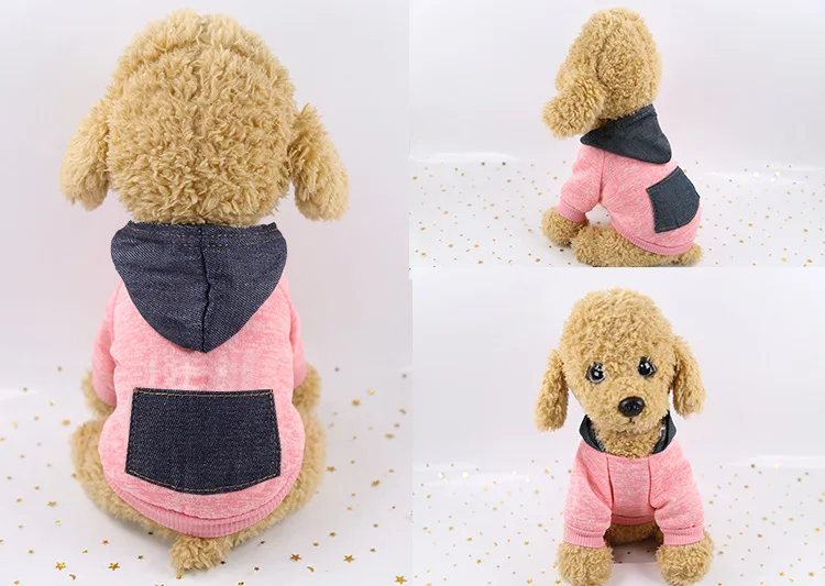 Одежда для собак толстовки с капюшоном для собак осенне-зимний теплый свитер для жакеты для собак Куртки хлопковые комбинезоны для щенков для костюма одежда для кошек