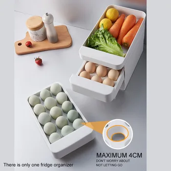 

Keep Fresh Home Space Saving Kitchen Tools Restaurant For Refrigerator Drawer Type With Lid Easy Clean Multilayer Eggs Tray