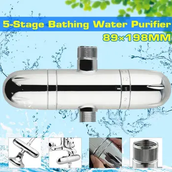 

5-Stage Shower Head Filter Bathroom Filter Bathing Water Filter Treatment Health Softener Chlorine Removal Water Purifier