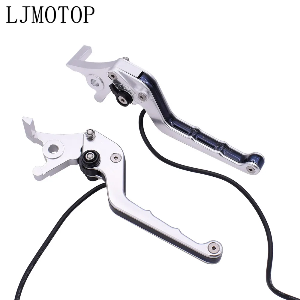 Silver ЧПУ парковочные складные рычаги для YAMAHA NMAX 155 N-MAX155 N-MAX150 NMAX150- рычаги тормозного сцепления мотоцикла - Цвет: Silver
