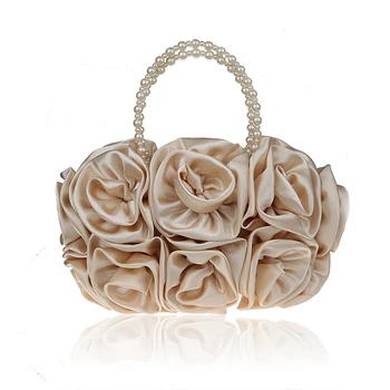 

New Arrival Direct Selling Soft Delicate Handmade Flower Wedding Bag Sweety Women Evening Party Woman Handbag SFX-B0037