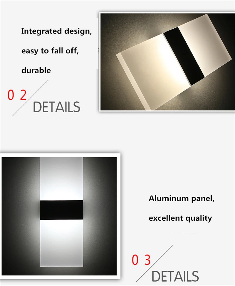 Современный минималистский светодиодный акриловый настенный светильник AC85-265V 14/22/29/40 см hotel Бытовая зал коридорный пролет лестницы прикроватные светодиодный настенный светильник