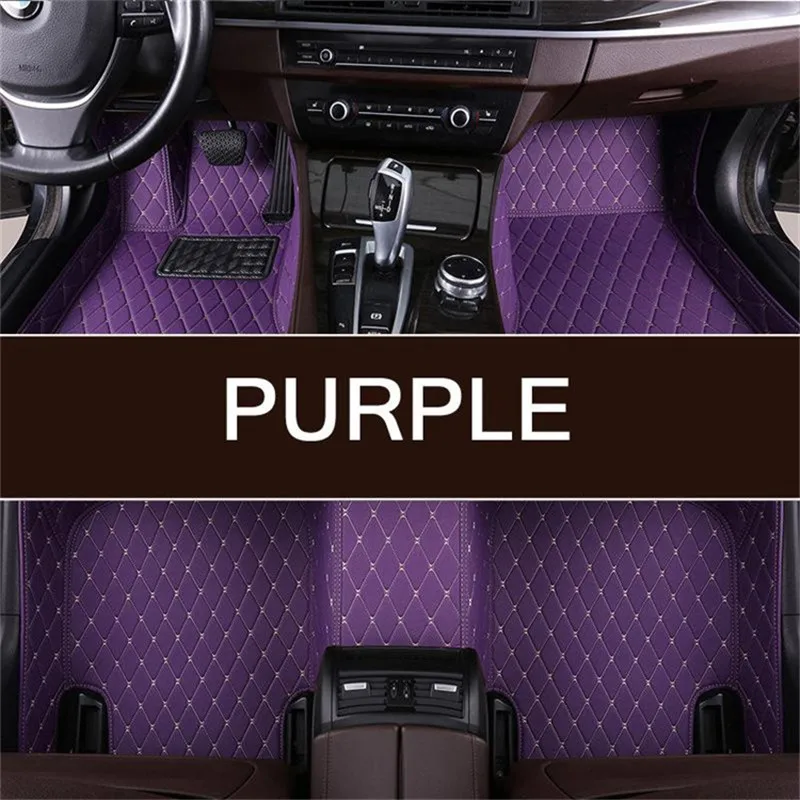 Автомобильные коврики для kia sportage ceed rio 3 4 soul optima sorento niro stinger sorento автомобильные коврики - Название цвета: 1 set purple