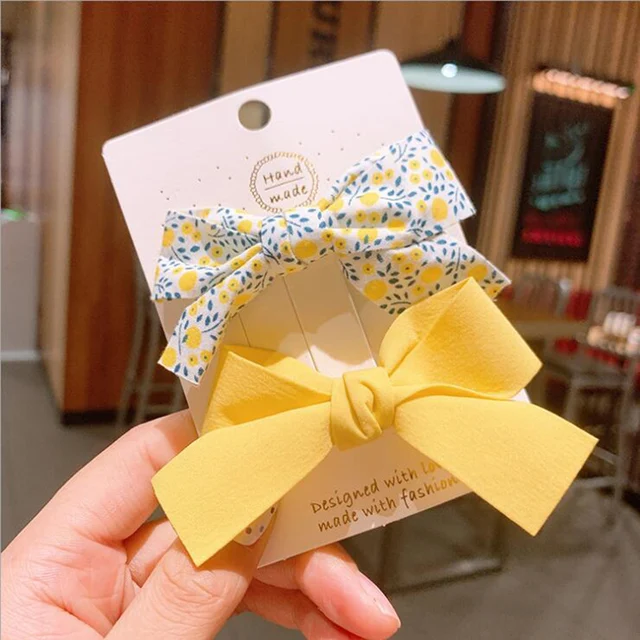 2022 New Bow Headgear Cute Sweet Little Girl Hair Accessories Summer Girls Net Red Clips Baby Hairpins Children Hair Clips Gifts D2