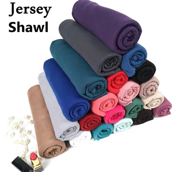 

B16 10pcs High Quality Jersey Shawls Headbands Popular Hijab Summer Muslim Scarfs 180*80cm
