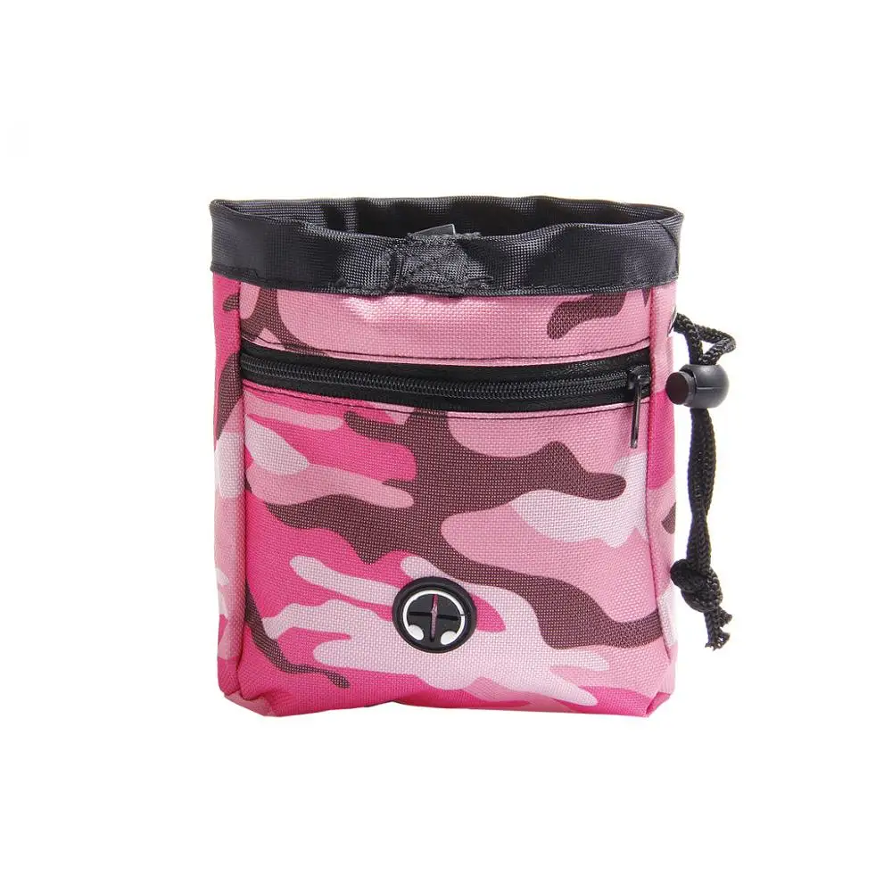 Popular Outdoor Training Dog Pouch Waist Back Food Bag Camouflage Snack Bag Pack Portable Cat Training Treat Bags Pet Oxford
