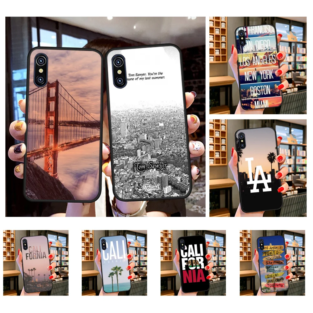 Дорожный Чехол для телефона NBDRUICAI из Калифорнии в Лос-Анджелесе iPhone 11 pro XS MAX 8 7 6 6S
