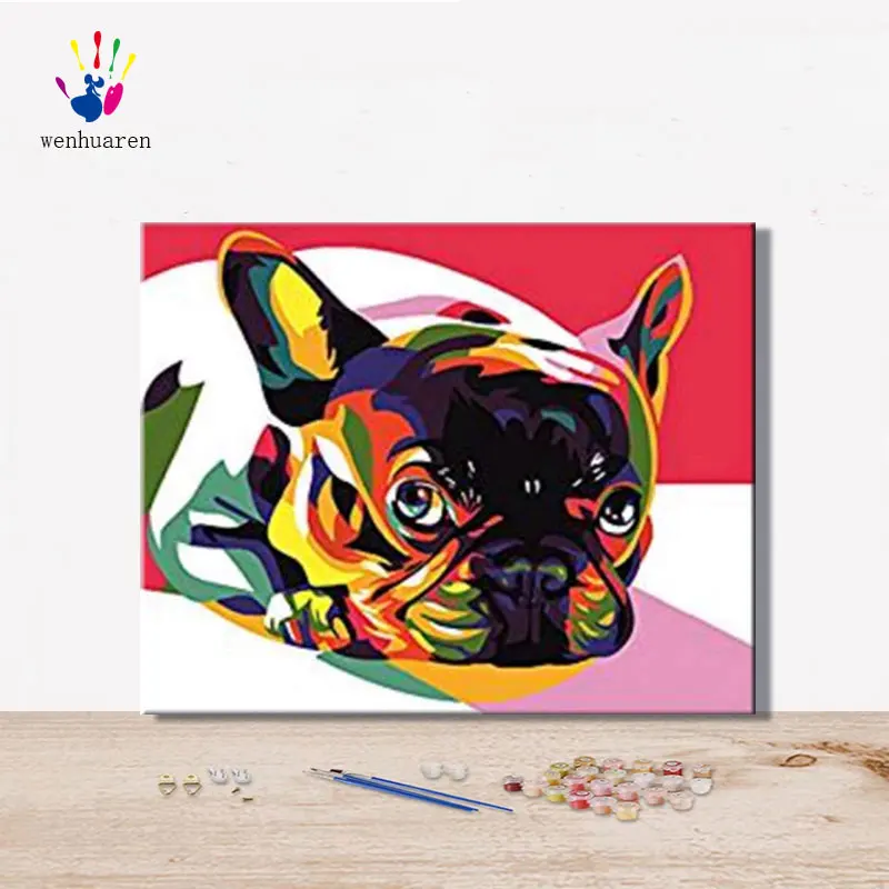 Paint By Numbes Art paint ing By Numbers цветные Животные Собака Сова Птица извращенец с цветом милое животное ручной работы Забавный подарок - Цвет: 21903