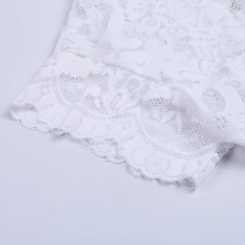 OMSJ сексуальный женский облегающий черный комбинезон с открытой спиной, Кружевное боди, Женская Клубная одежда, бандаж, с вырезом, с коротким рукавом
