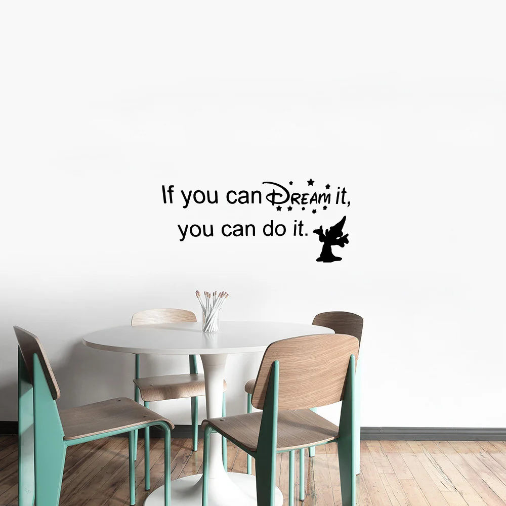 

If you can dream it you can do it Wall Sticker For Office Room Decoration Mural Kids Bedroom Decor Living Room House