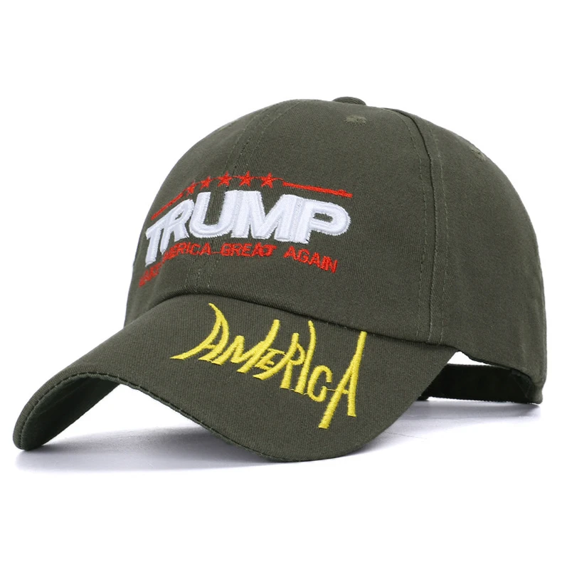 Камуфляжная бейсбольная кепка для мужчин в американском стиле с козырьком в виде Трампа