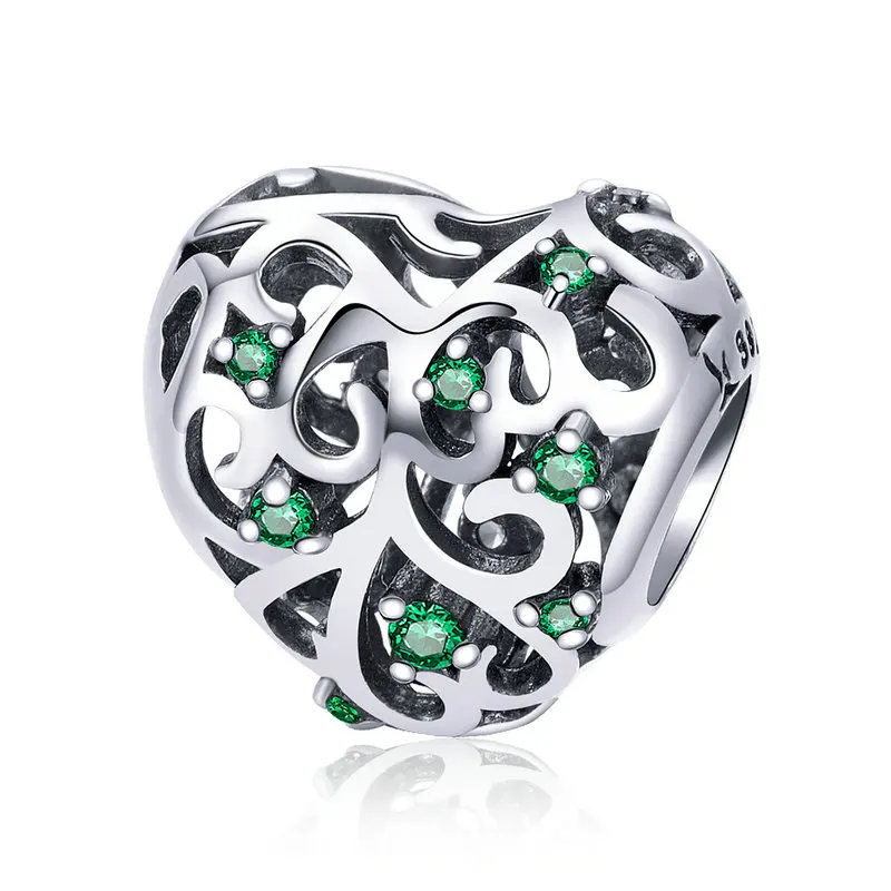 

CodeMonkey Fashion 925 Sterling Silver Tree of Life Leaves Heart Pave Beads fit Women Charm Bracelets & Necklace DIY Jewelry 720