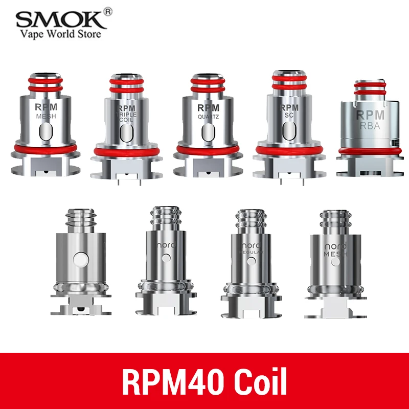 Original Vape Smok Rpm40 Rba Coil Vaporizer Rpm 40 Nord Pod Mesh 0.6ohm ...