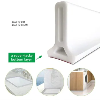 

Bathroom Water Stopper Flood Barrier Rubber Dam Silicon Water Blocker Dry And Wet Separation Kitchen Home Improve Dropshiping