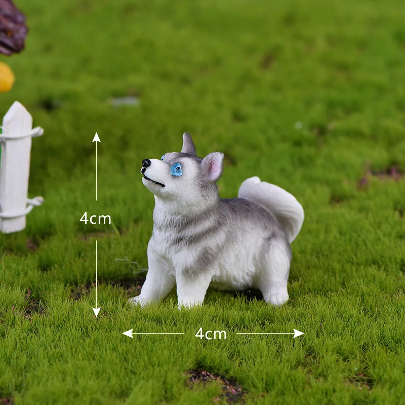 Маленькая фигурка волчьей собаки Husky модель животного аксессуары современная