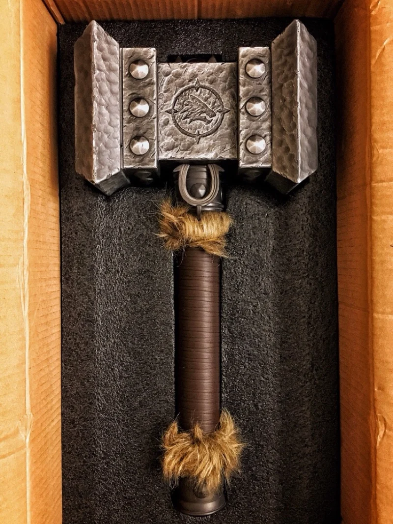 [Metal Made] 1:1 55cm WOW full metal Doomhammer Weapon Hammer collection model adult cosplay Costume party gift 10kg