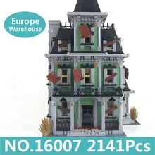 Король кирпичи Lepinblocks 16007 дом с привидениями модель строительные блоки Набор Movie architecture 10228 игрушки для детей с фигуркой