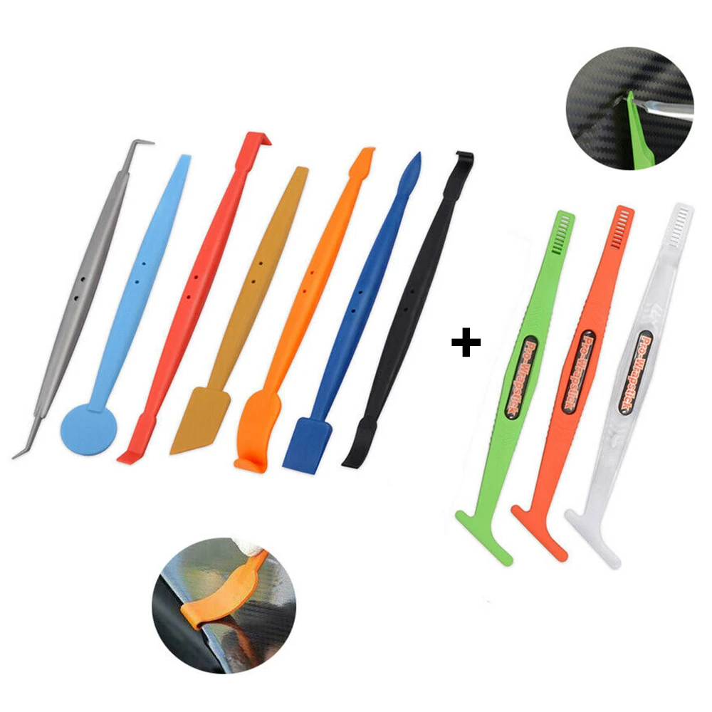 US $28.79 Foshio 10pcs Vinyl Wrapping Tools Kit Carbon Stickers Micro Gasket Magnet Squeegee Car Wrap Tool Window Film Tinting Accessories