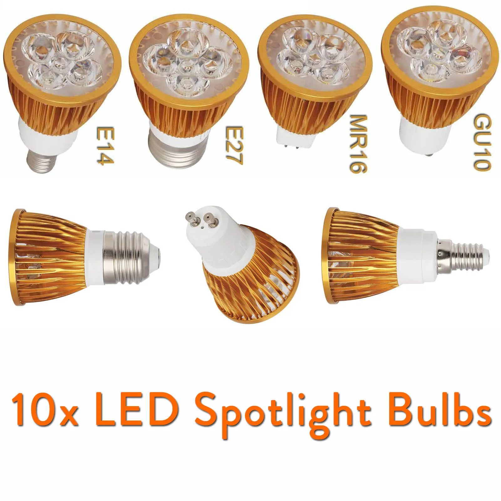 10x затемнения Светодиодный прожектор лампы MR16 GU10 E27 E14 светодиодный спот light12V 220V