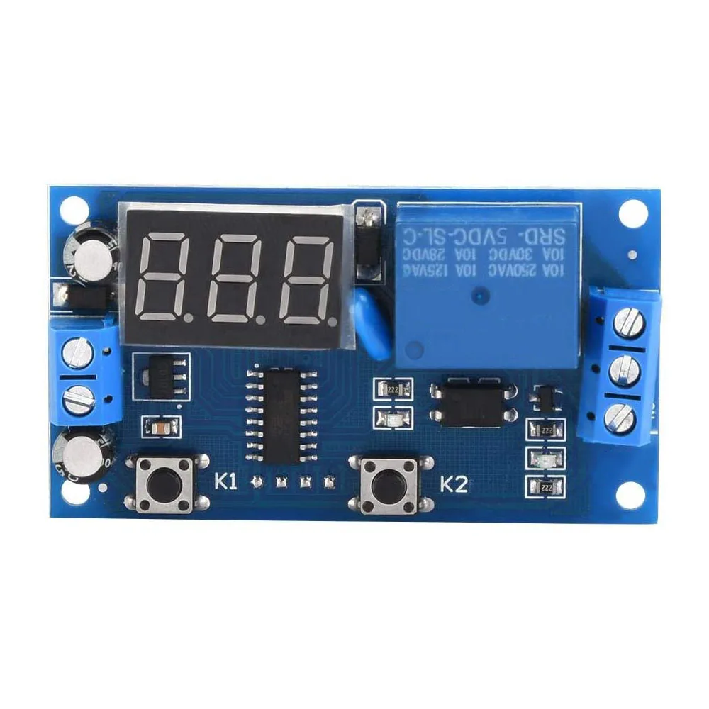 Taidacent 12vdc SPDT Relay Single Pole Double Throw Cycle Relay Module Timer Brush Screen Control AC DC Time Delay Relay Switch