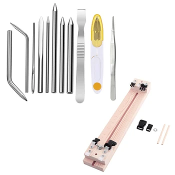 

Paracord DIY Bracelet Weaving Tool Weaving Wooden Frame Paracord Steel Needle Combination Paracord Weaving Tool