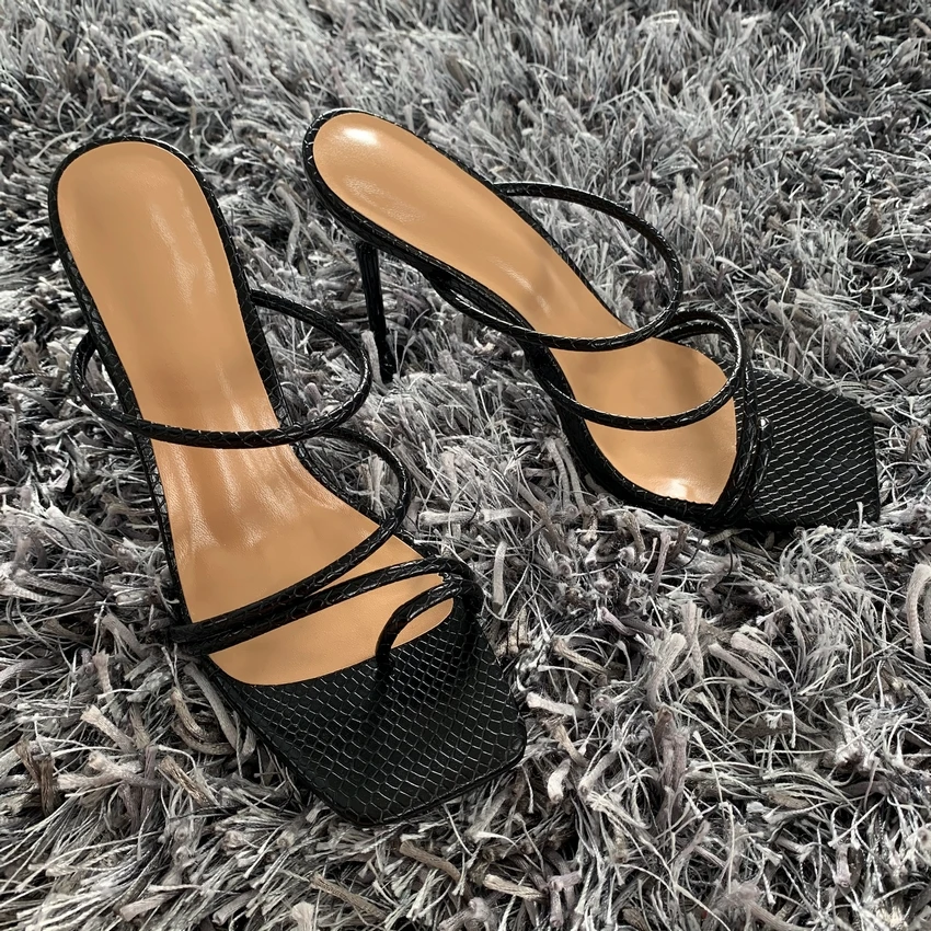 Summer Pumps New Sexy Gladiator Sandals Shoes Women Thin High Heels Open Toe Sandal Lady Ankle Strap Pump Shoes Size 35-42
