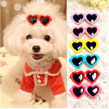

Colorful Pet Dog sun glasses hair clips supplies hair Cat Hair Ornaments Cute Doggy Puppy Pet hairpin