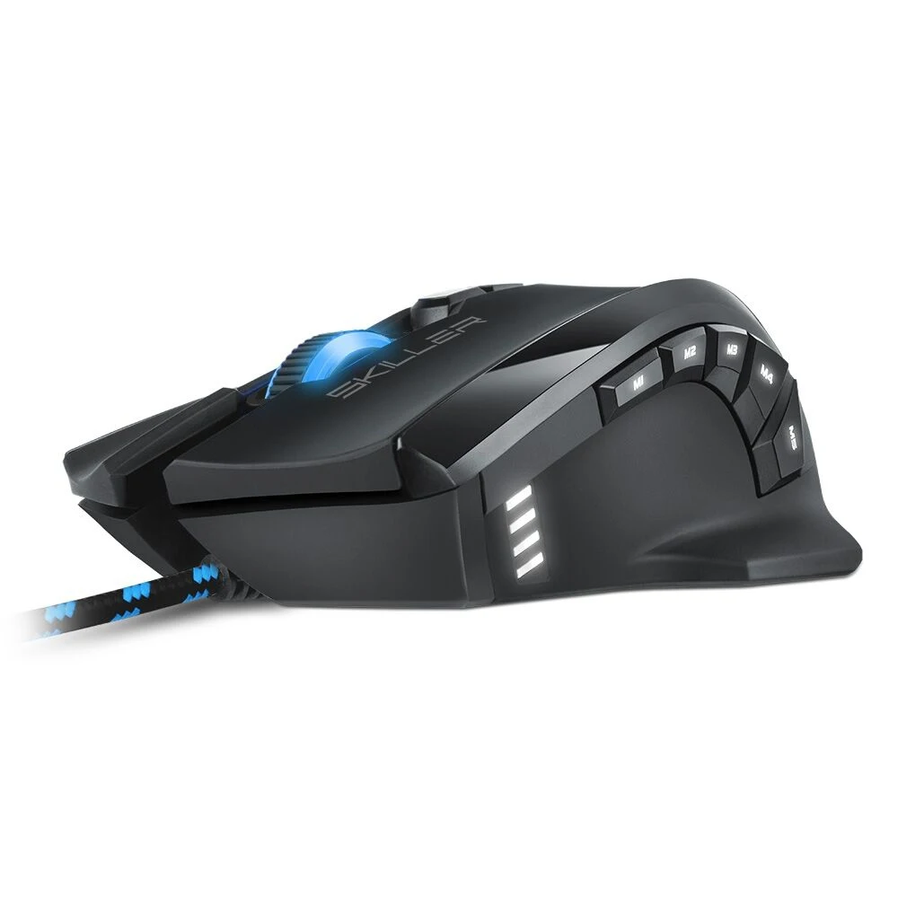 Мышь Sharkoon Skiller SGM1 оптическая, проводная, 10800 dpi, USB, подсветка RGB, цвет: черный