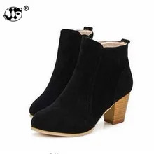 Новинка; сезон осень-зима; короткие цилиндрические ботинки на высоком каблуке; Ботинки martin; женские ботильоны на толстом каблуке; rfg789