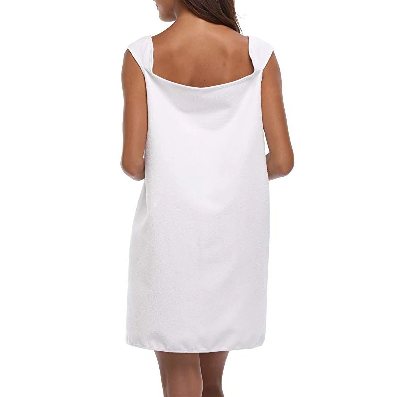 New Home Textile Women Quick Drying Bath Towel Wearable Soft Button Wrap Solid Dress Absorbent Beach Towels Swim Spa Robes