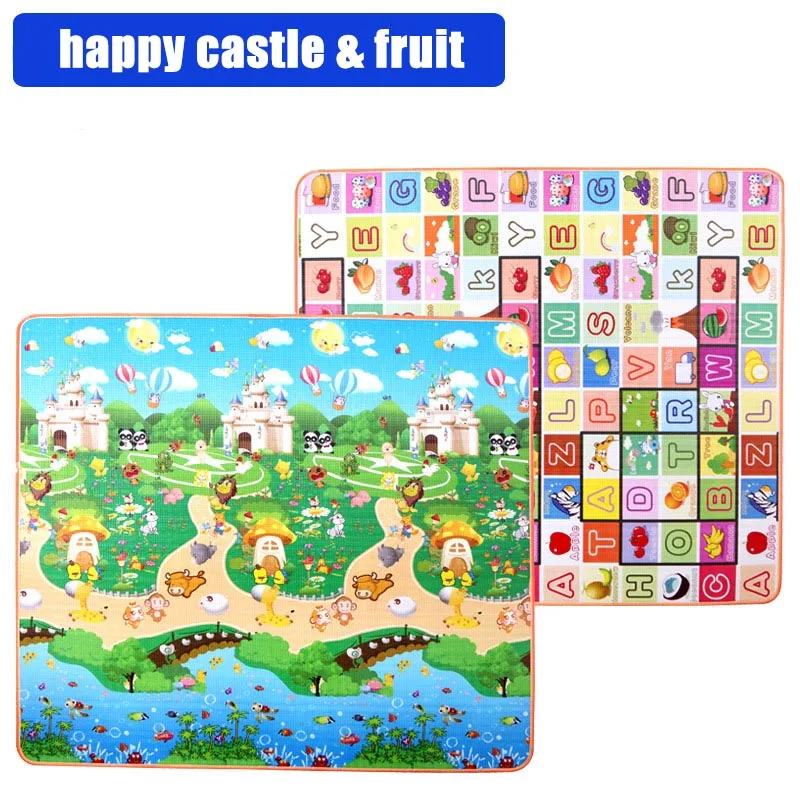 

0.5-1.5CM thickness Baby Activity Mat Double sided Multiple sizes Foam Crawling mat ABC&animal Educational Carpet foam floor